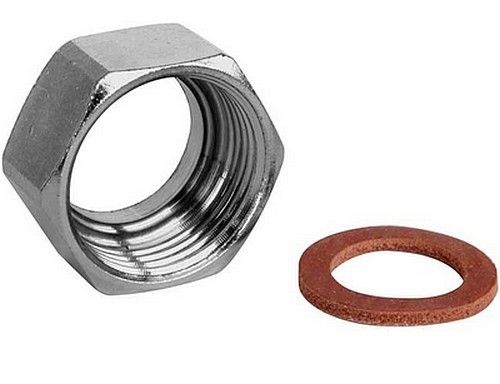 DADO OTTONE 3/4" PER GAS E ACQUA CON GUARNIZIONE - TEF 34DADOACQUAGASFLEX