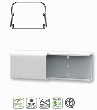 CANALINA CLIMA CON COPERCHIO 80X60MM - ARN NKZ6080.3