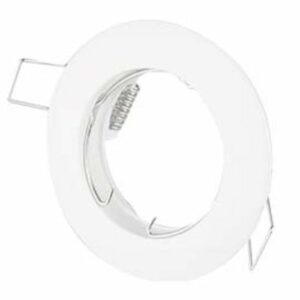 FARETTO FISSO ROTONDO INCASSO BIANCO CON PORTALAMPADA GU10 - FAI 0465
