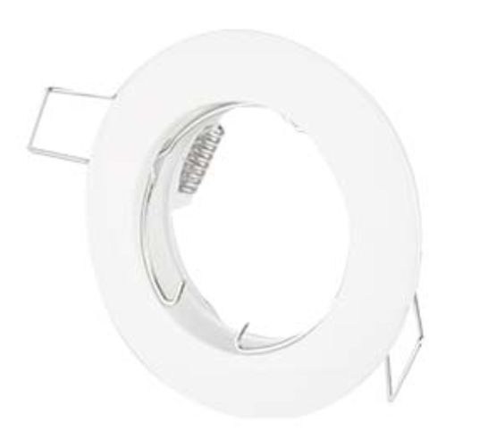 FARETTO FISSO ROTONDO INCASSO BIANCO CON PORTALAMPADA GU10 - FAI 0465