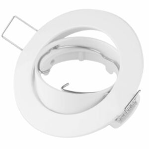 FARETTO ORIENTABILE ROTONDO INCASSO BIANCO CON PORTALAMPADA - FAI 0466