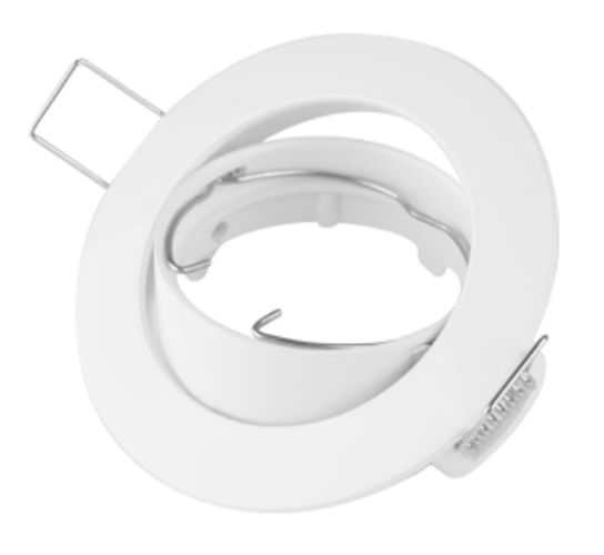 FARETTO ORIENTABILE ROTONDO INCASSO BIANCO CON PORTALAMPADA - FAI 0466