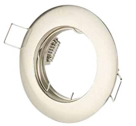 FARETTO FISSO ROTONDO INCASSO SATINATO CON PORTALAMPADA GU10 - FAI 0465/SA