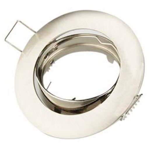 FARETTO ORIENTABILE ROTONDO INCASSO SATINATO CON PORTALAMPAD - FAI 0466/SA
