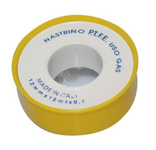 NASTRO PTFE TEFLON PROFESSIONALE 12MT PER GAS - DIA 2013031