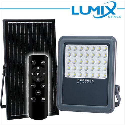 PROIETTORE SOLARE LED 200W 4000K 34000LM IP65 + CREPUSCOLARE - LIFE KATK09-200W