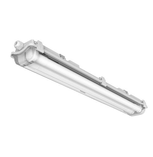 PLAFONIERA STAGNO 2X18 IP65 60CM CON NEON LED 4000K - DRL S2T060L2N