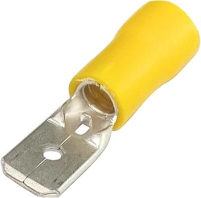 CAPICORDA FASTON MASCHIO GIALLO SEZ.6 6,3X0,8MM - INR ICIQ668FSPC