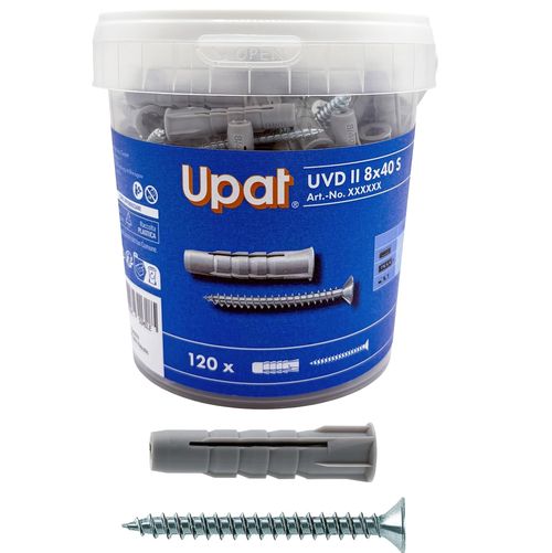 UVD II 8X40 S - TASSELLO D.8 CON VITE 8X40MM 120PZ - UPAT - FIS 00586566