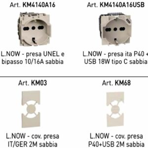 L.NOW - CUBO FISICO USB SABBIA 3PR P40 + 1PR P40/USB + COVER - BTI KMCUBOUSB