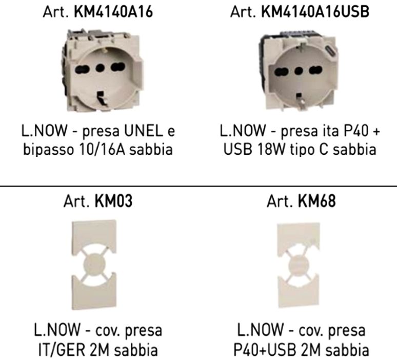 L.NOW - CUBO FISICO USB SABBIA 3PR P40 + 1PR P40/USB + COVER - BTI KMCUBOUSB